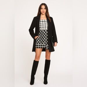 REVOLVE NBD Eternal Day Dress in Black & Cream – Size Small